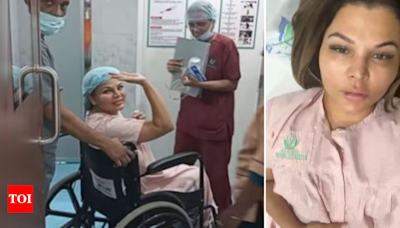 Rakhi Sawant's tumour surgery is successful; Ritesh Singh dropped a video of her going to OT | - Times of India
