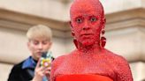 Doja Cat Covered Herself in Red Body Paint and 30,000 Crystals for Schiaparelli’s Paris Fashion Week Show