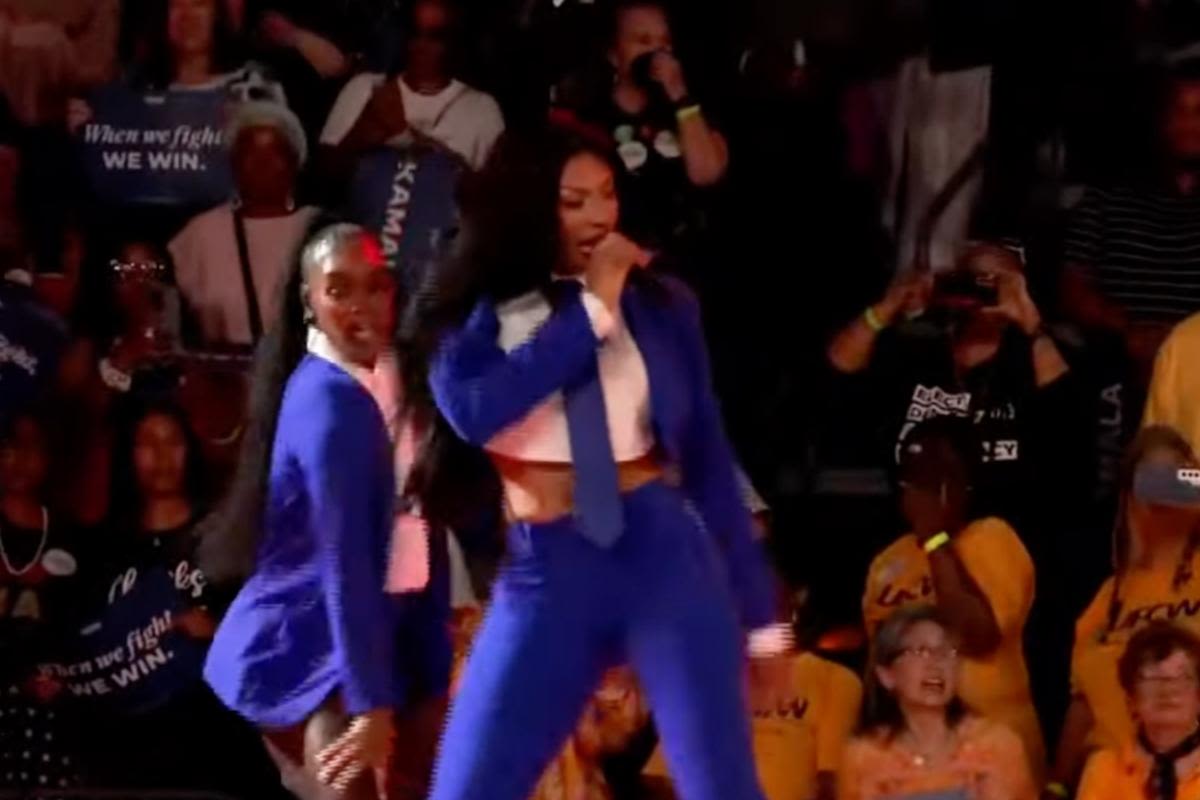 Megan Thee Stallion Puts Her Support Behind Presidential Hopeful Kamala Harris by Performing at Rally