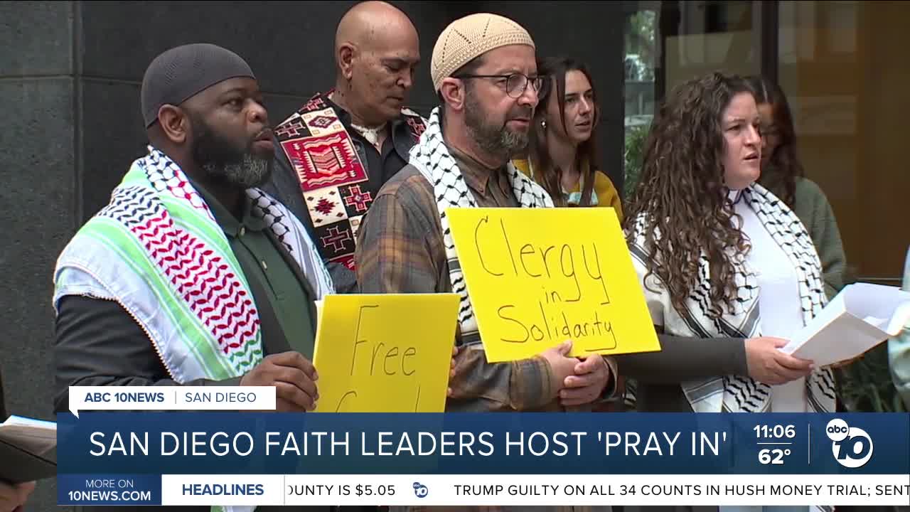 San Diego faith leaders gather for prayer event in support of Gaza