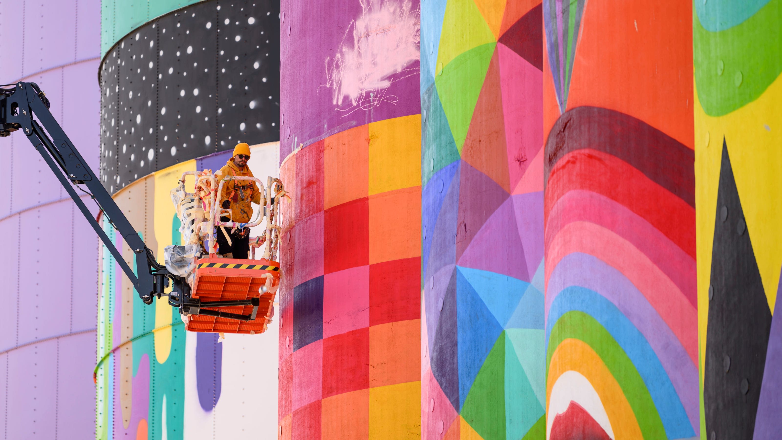 From empty silos to art: Massive mural project brings bright spot to Saginaw