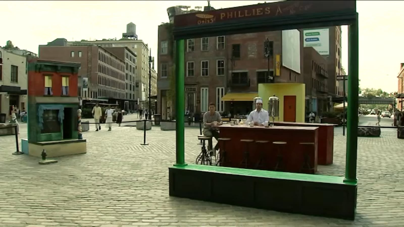 Art pieces by urban realist Edward Hopper brought to life in Manhattan's Meatpacking District