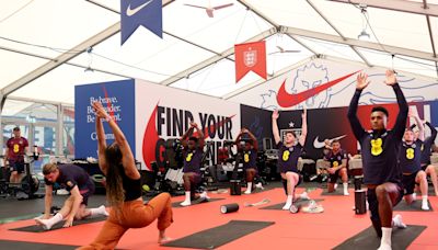 England stars hope for longer stretch at Euros as they do yoga at hotel