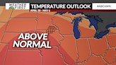 Temperatures trending near-to-above average heading into May