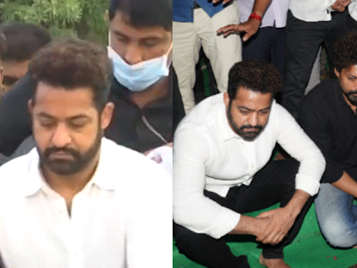 Jr. NTR and Kalyan Ram pay tribute to NTR on his 101st birth anniversary at NTR Ghat | Telugu Movie News - Times of India