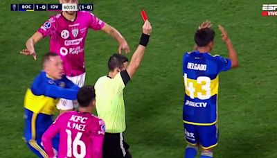 Video: así fue la expulsión de Delgado en Boca ante Independiente del Valle