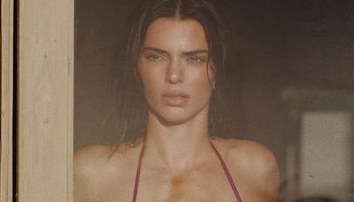 Kendall Jenner models a string bikini