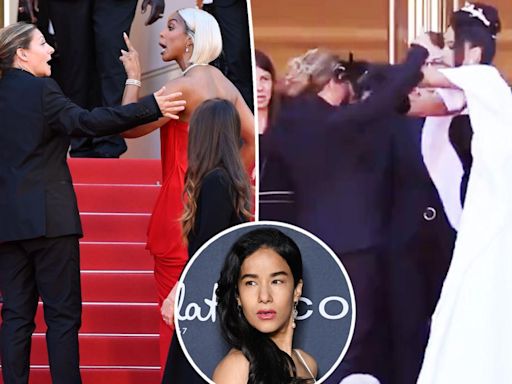Cannes security guard scolded by Kelly Rowland gets shoved by actress Massiel Taveras in another heated incident