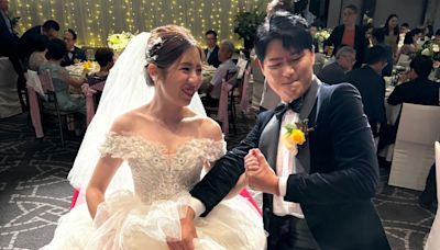 「學姐」黃瀞瑩結婚了！甜嫁記者老公 披白紗大露美胸│TVBS新聞網