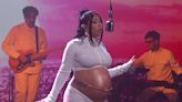 Pregnant Kali Uchis Wears Dramatic Bump-Revealing Dress on “Jimmy Kimmel Live!”