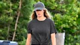 Gisele Bundchen shows off figure in a tied-up shirt on a walk in Miami