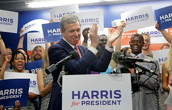 North Carolina governor Roy Cooper takes himself out of the running for Kamala Harris’ VP