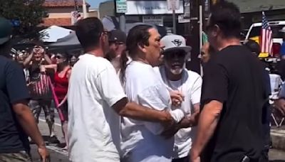 Actor Danny Trejo punches 'coward' at July 4th parade