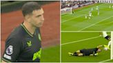 Emiliano Martinez makes unwanted Premier League history with howler during Villa 3-3 Liverpool