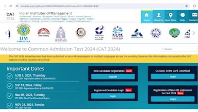 CAT 2024 website link active at iimcat.ac.in