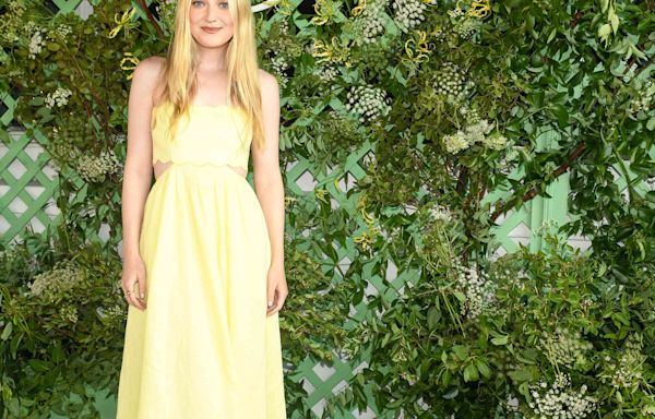Dakota Fanning Wore a Breezy Sundress in Summer's Hottest Color Trend