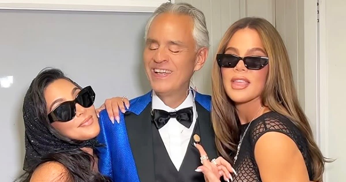 Kim and Khloé Kardashian enlist Andrea Bocelli in video re-creating one of their family feuds