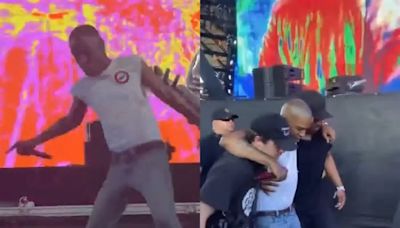 Susto! Kid Cudi se joga de palco em show no Coachella e quebra o pé