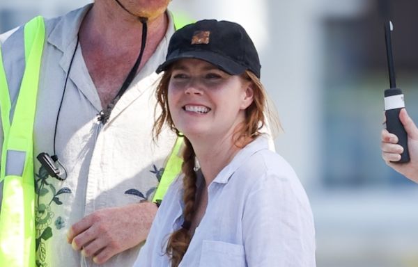 Amy Adams Spends the Day Filming Scenes for ‘At the Sea’ in Plymouth