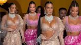 WATCH: Kim & Khloe Kardashian stun in their lehengas as they leave for Anant Ambani and Radhika Merchant's wedding reception