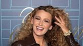 Blake Lively Flaunts Post-Baby Bod in Plunging Brown Leather Dress