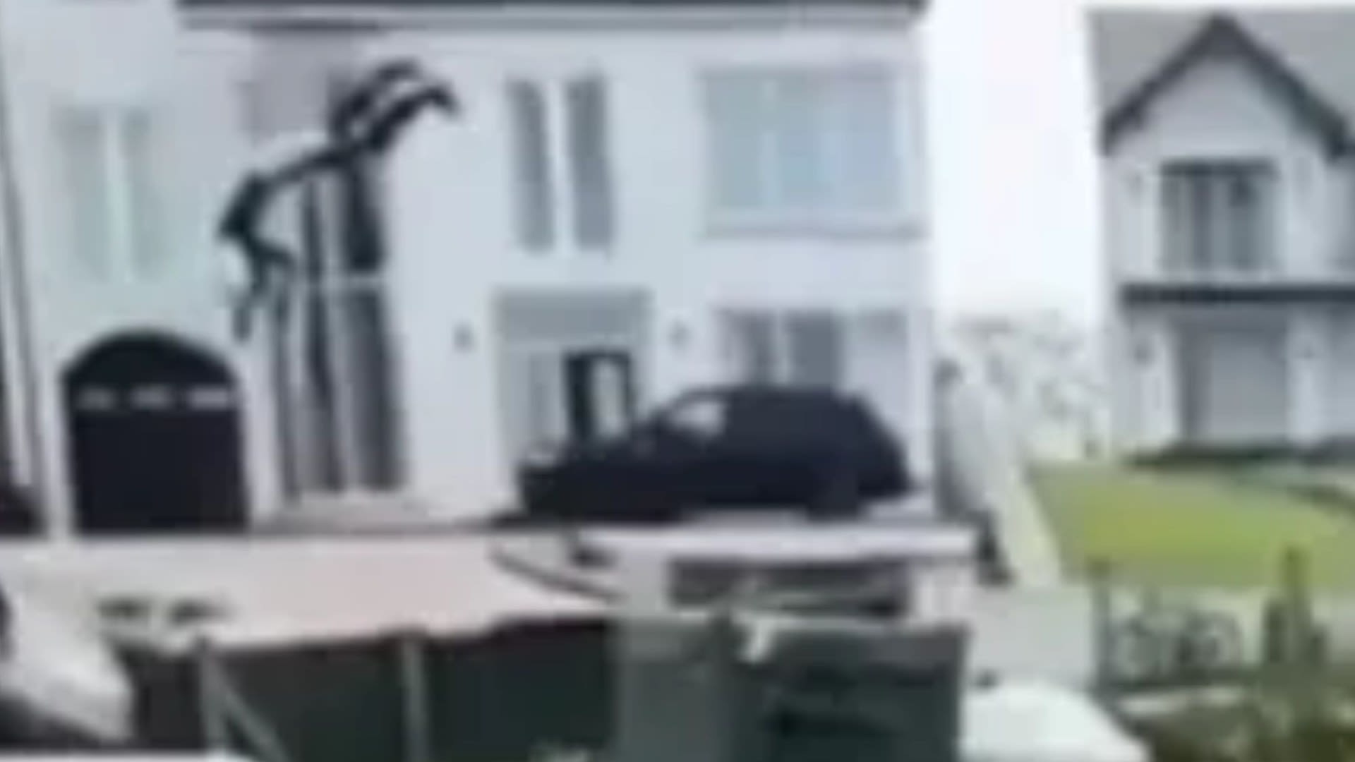 Moment motorbike rider smashes into wall & FLIPS through air - but walks away