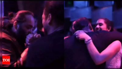 Anant Ambani kisses Salman Khan's hand and dances joyously with Radhika Merchant in UNSEEN video from sangeet night | Hindi Movie News - Times of India