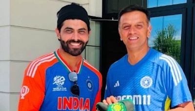 ...Special Cap From Special Person': Ravindra Jadeja Awarded ICC Test Team Of The Year Cap By India's Head Coach Rahul...