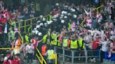 Fighting breaks out between Turkey and Georgia fans inside stadium at Euro 2024