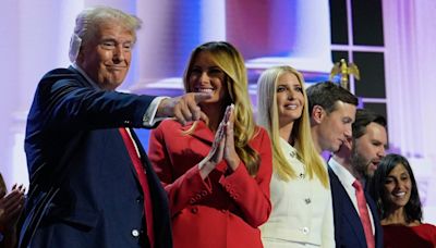 Ivanka Trump returns to politics as she joins father Donald on stage after rambling RNC speech