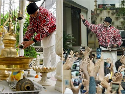 Amitabh Bachchan performs Shiva Abhishek in his marble temple; expresses gratitude to fans for the outpour of emotions and love | Hindi Movie News - Times of India