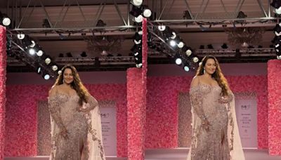 Sonakshi Sinha Turns Showstopper For Dolly J In Blush Pink Gown At India Couture Week 2024