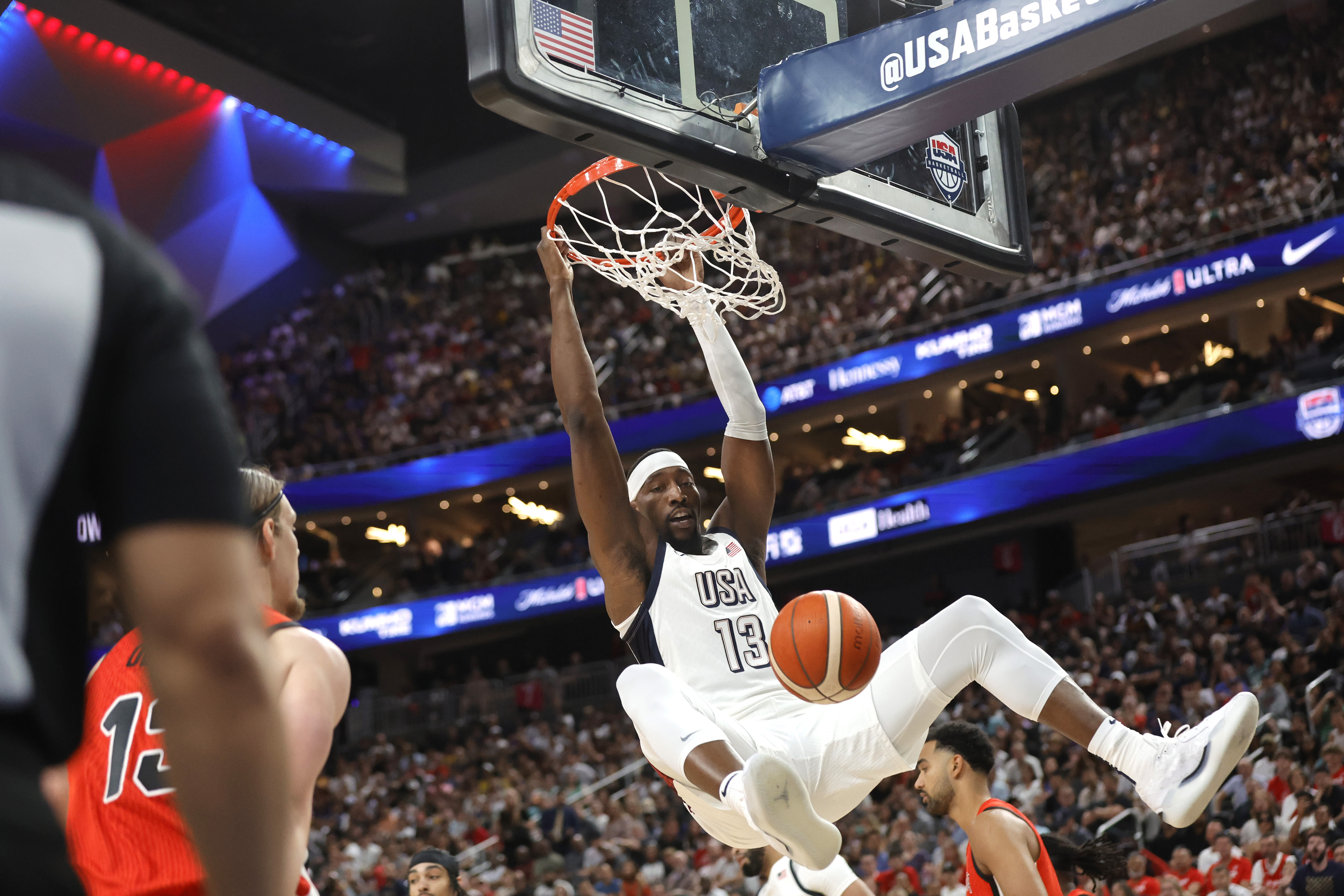 Team USA shakes off slow start to beat Canada in pre-Olympics exhibition opener