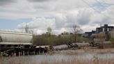 Rail bridge collapses as CN freight train derails in Kingston