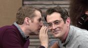 1. Ty Burrell Wears a Chambray Shirt and Clear Frame Glasses