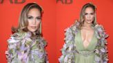 Jennifer Lopez Goes Ethereal in Floral Feathered Cape at Elie Saab’s Spring 2024 Haute Couture Show in Paris