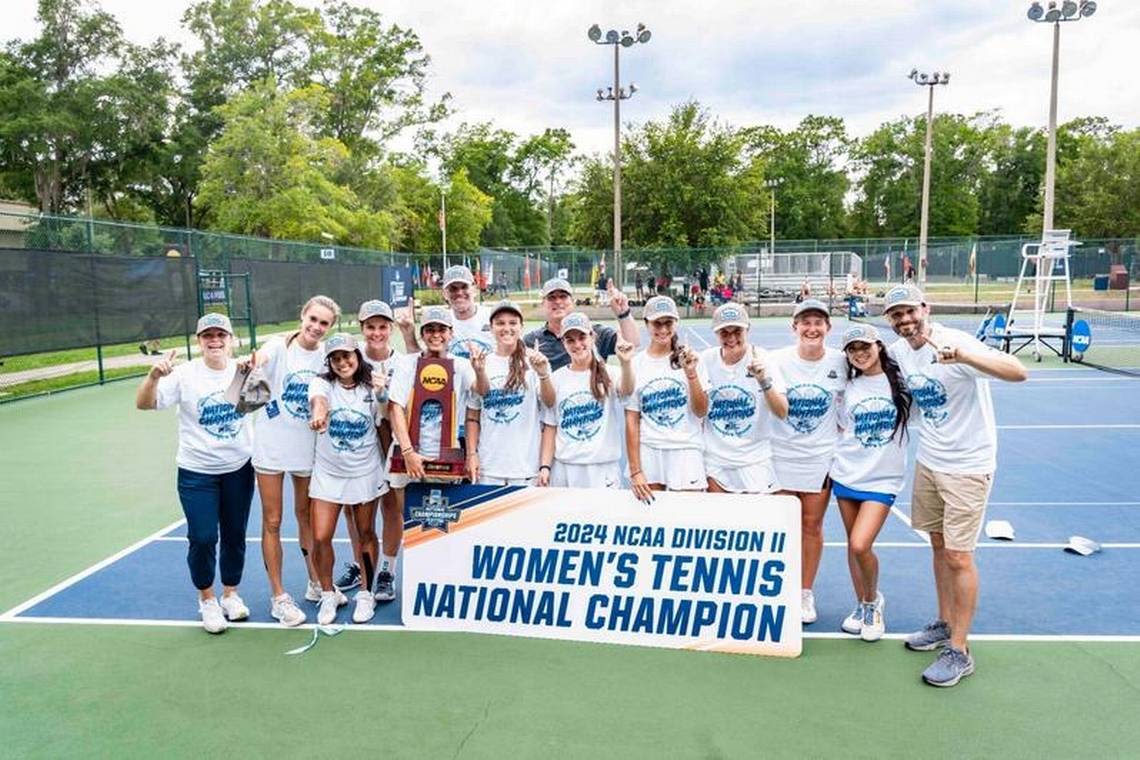 NSU women’s tennis team finally overcomes rival Barry for first national championship