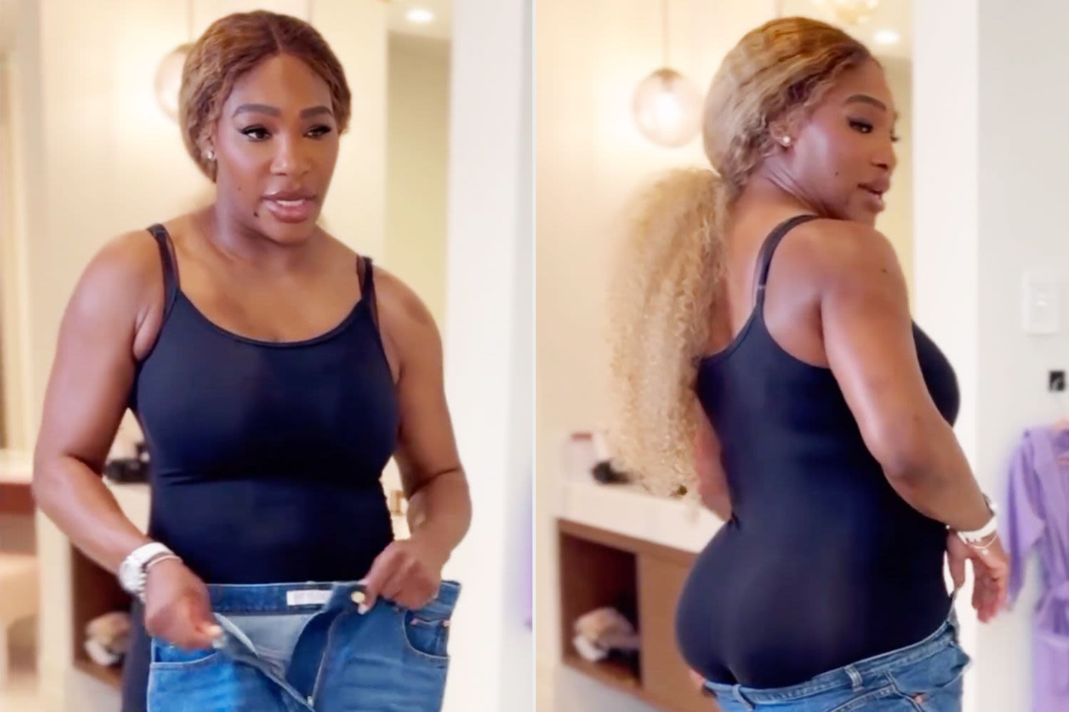 Serena Williams Tries on Valentino Denim Skirt for the 2nd Time Amid Weight Loss Journey: 'Getting There'