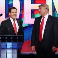 Florida Senator Marco Rubio (pictured, left, with Donald Trump) said he would not accept an "unfair" election