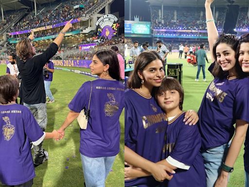 Suhana Khan’s Instagram goes Kolkata Knight Riders crazy! Shares new pic with Shah Rukh Khan, AbRam and trophy after IPL 2024 final