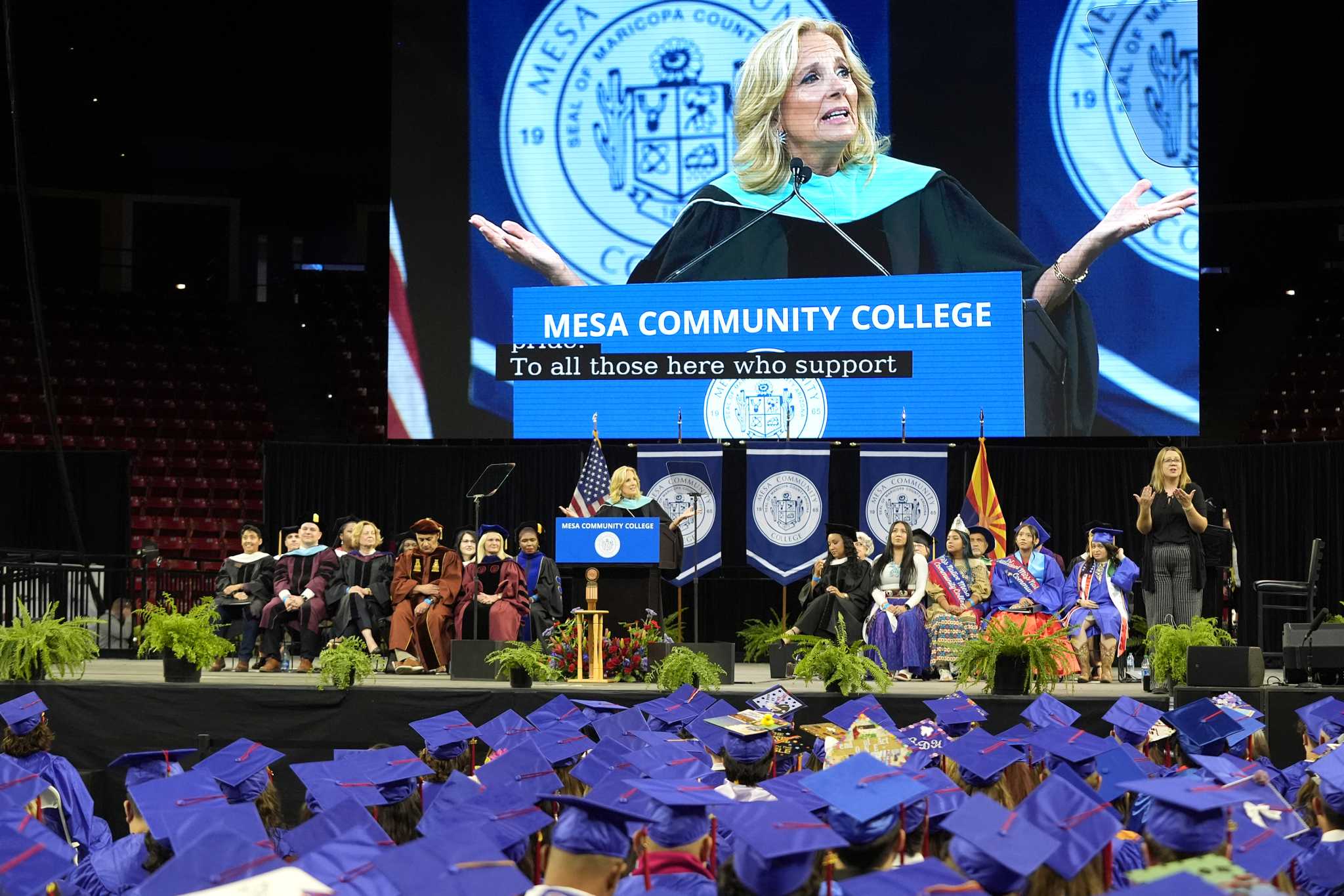 Jill Biden tells Arizona college graduates to tune out people who tell them what they 'can't' do