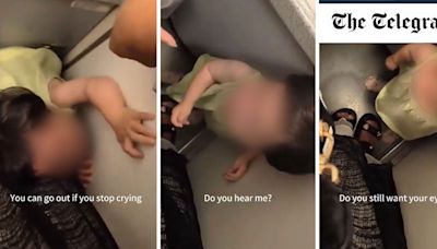 Crying toddler locked in plane lavatory by two strangers