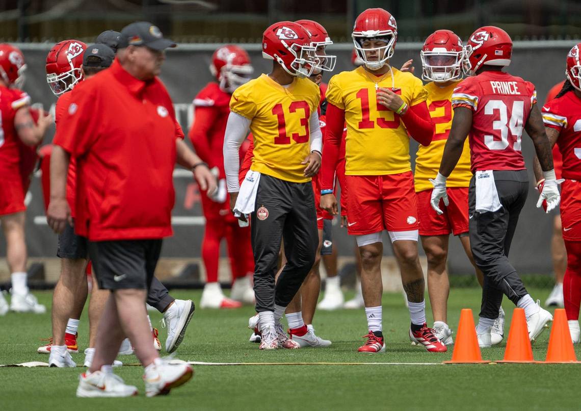 There’s a purpose behind a fiery Patrick Mahomes at Chiefs offseason practices