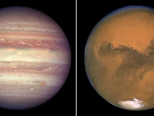 Marte y Júpiter darán un espectáculo celestial esta madrugada: se verán casi como un mismo planeta