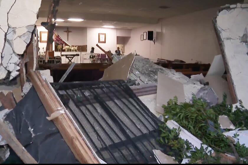 Driver killed after his car slams into a church in South Los Angeles