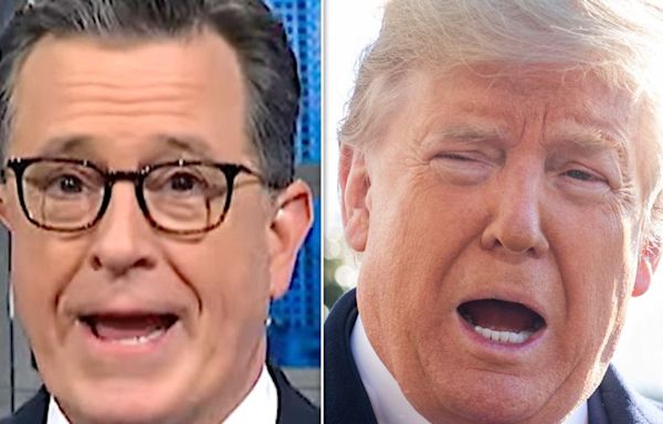 Stephen Colbert Exposes Trump's Most 'Stirringly Stupid' Moneymaking Scheme Yet