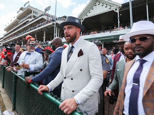 Travis Kelce Attends the 2024 Kentucky Derby Without Taylor Swift, Wins Big With 1st Bet