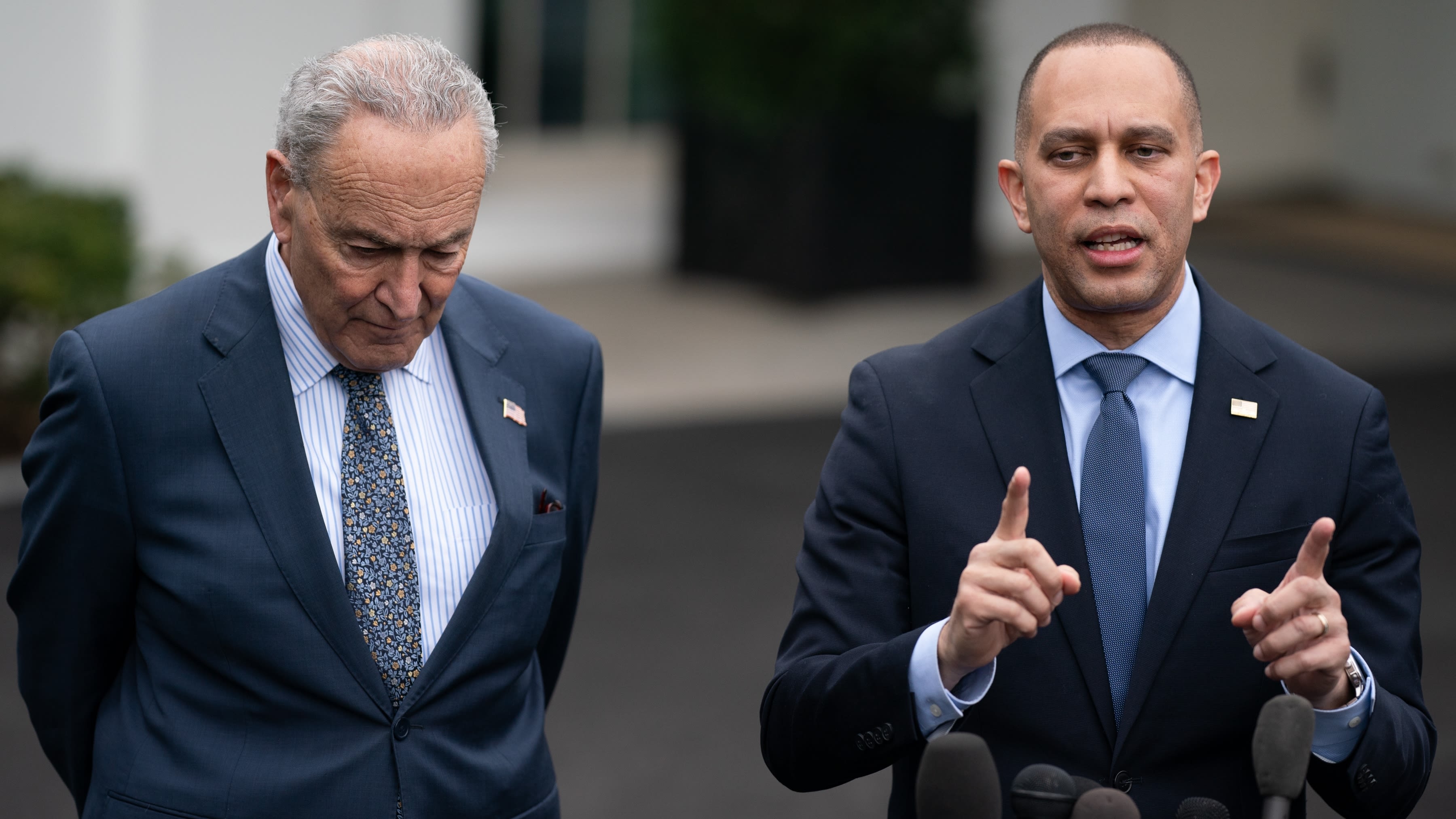 Jeffries and Schumer privately warned Biden he could imperil Democrats