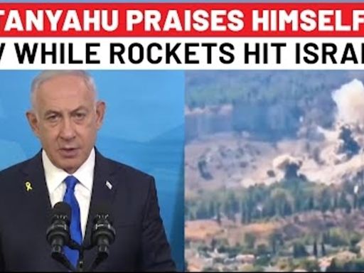 On TV, Netanyahu Praises Himself While Israelis Panic Amid Rockets, Sirens | Nasrallah | Hezbollah