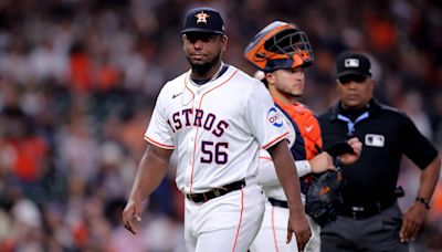 Houston Astros' Ronel Blanco ejected following lengthy inspection of his glove